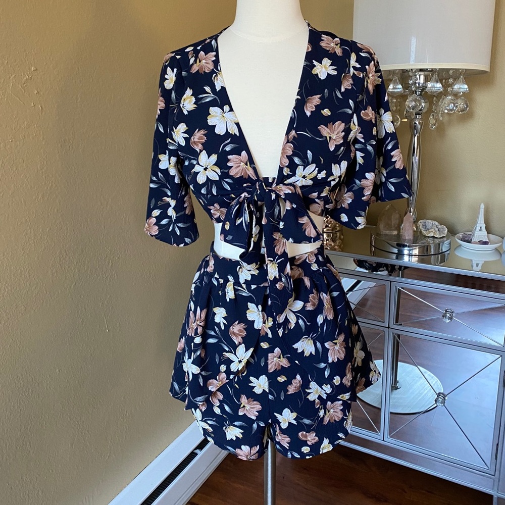 Cute Floral Two-Piece Set